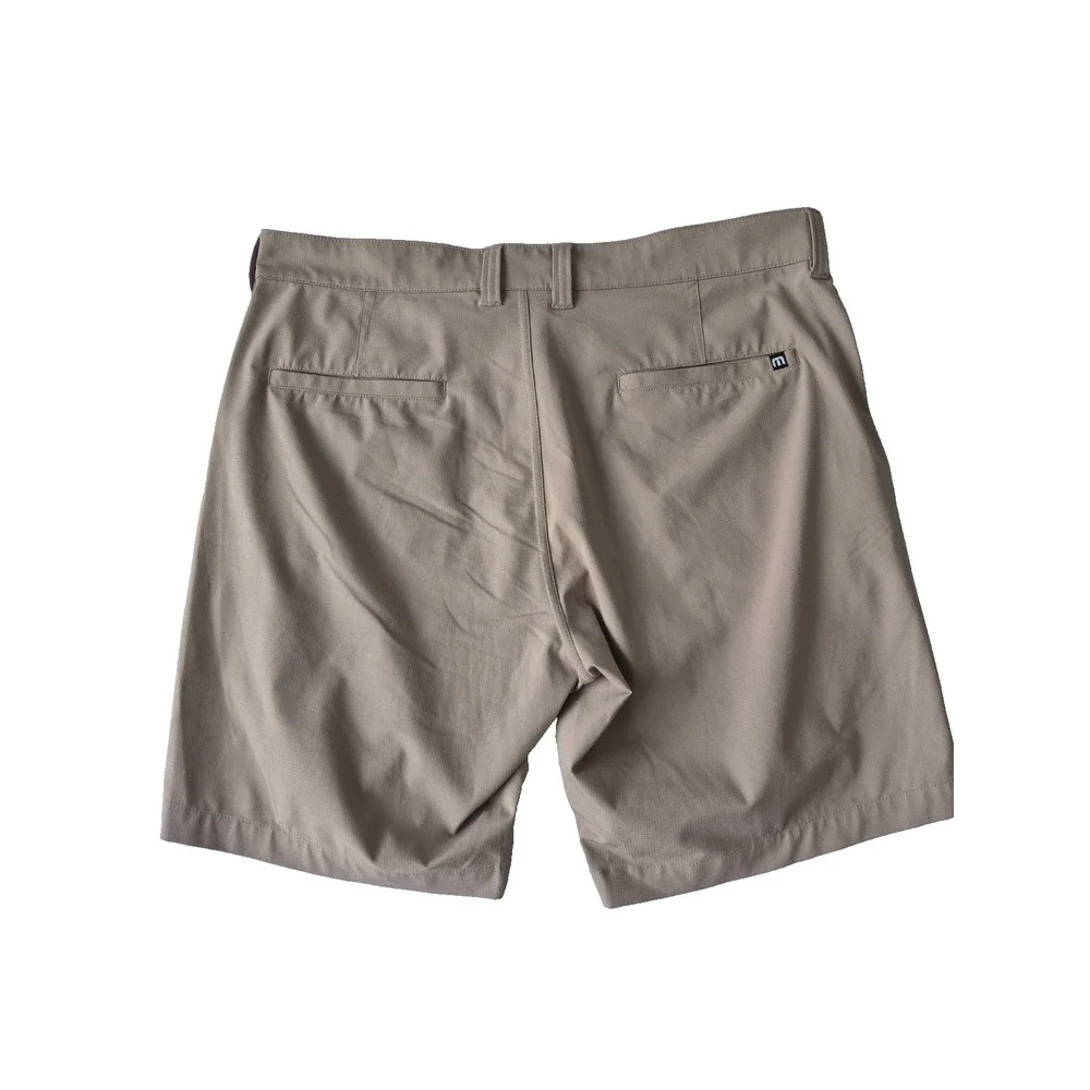 TravisMathew Golf Shorts Mens 33 Beige Stretch Performance Casual Flat Front 10